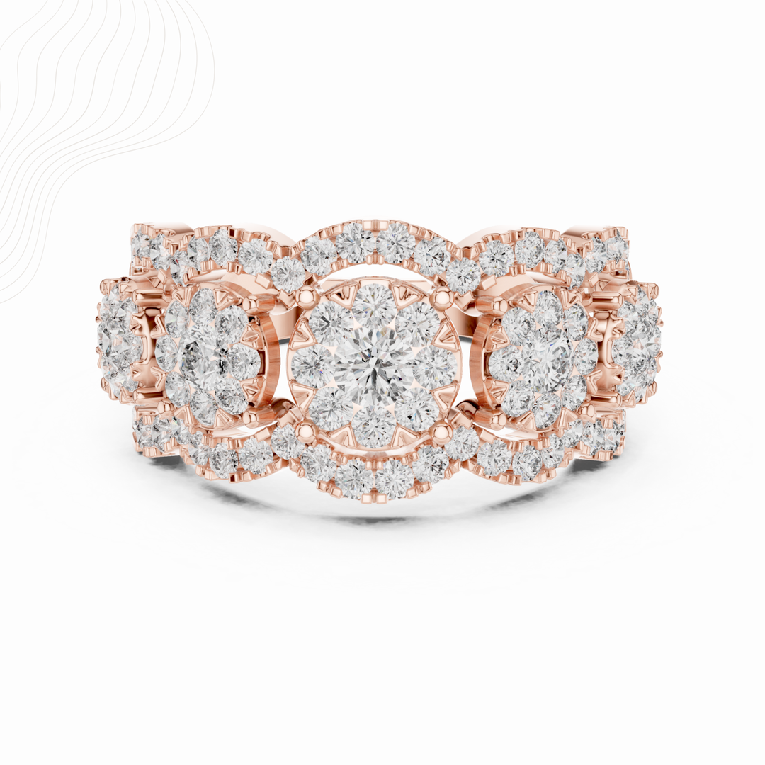 Royal Trinity 3-Stone Prong Setting Ring
