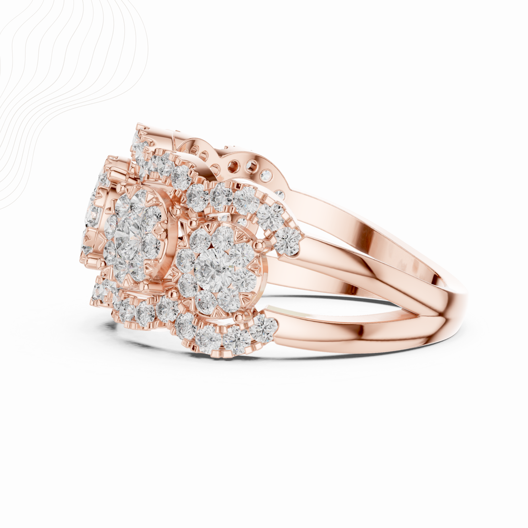 Royal Trinity 3-Stone Prong Setting Ring