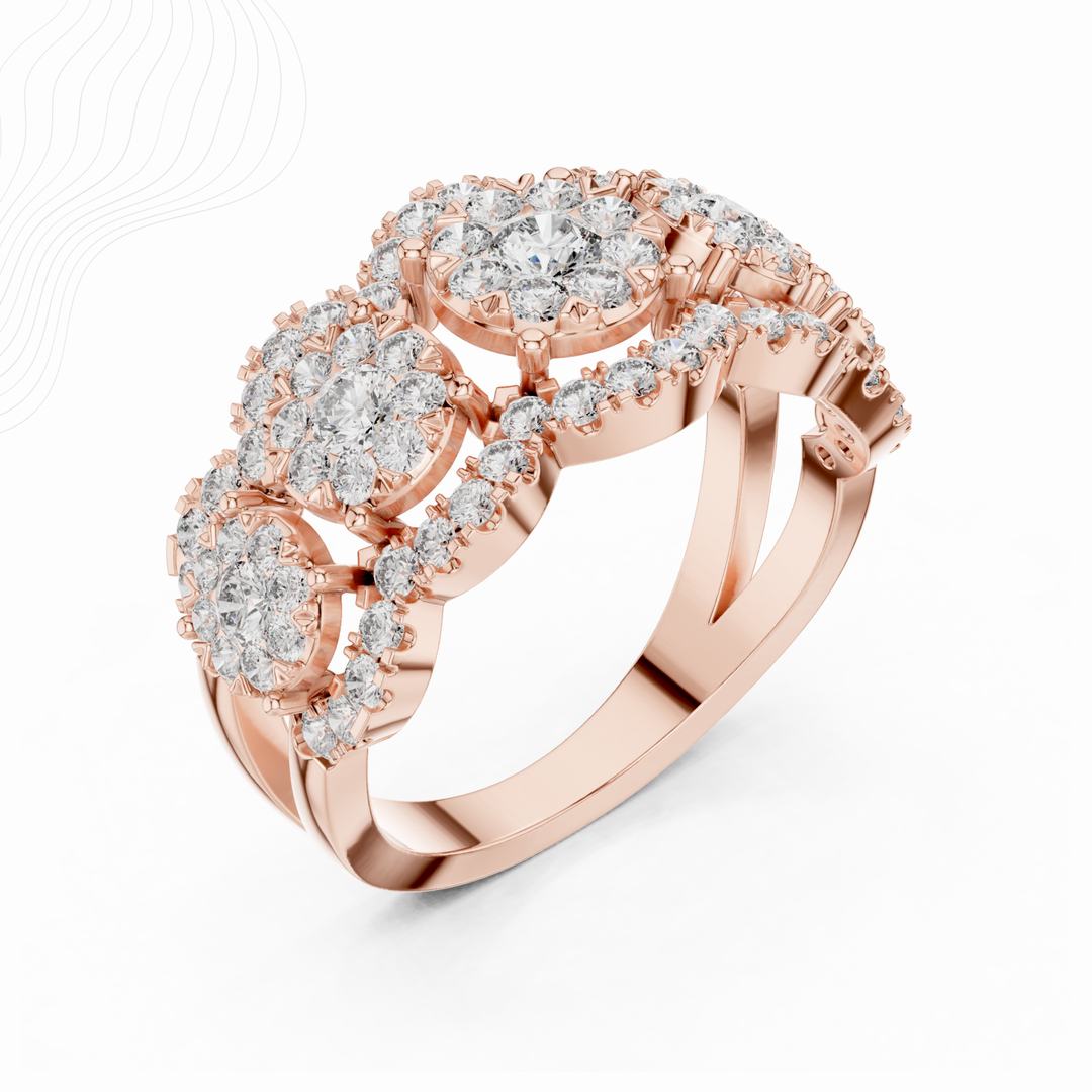 Royal Trinity 3-Stone Prong Setting Ring