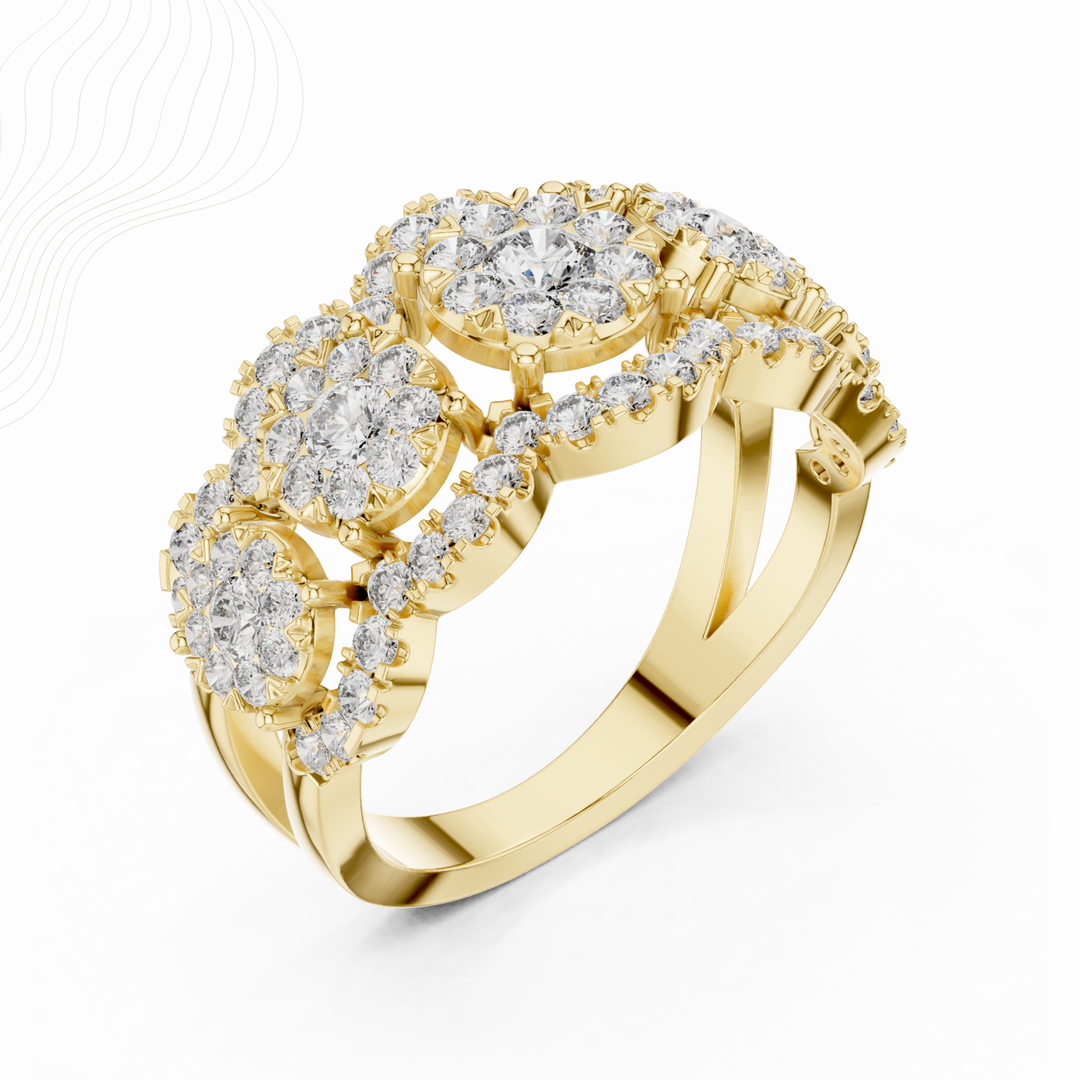 Royal Trinity 3-Stone Prong Setting Ring