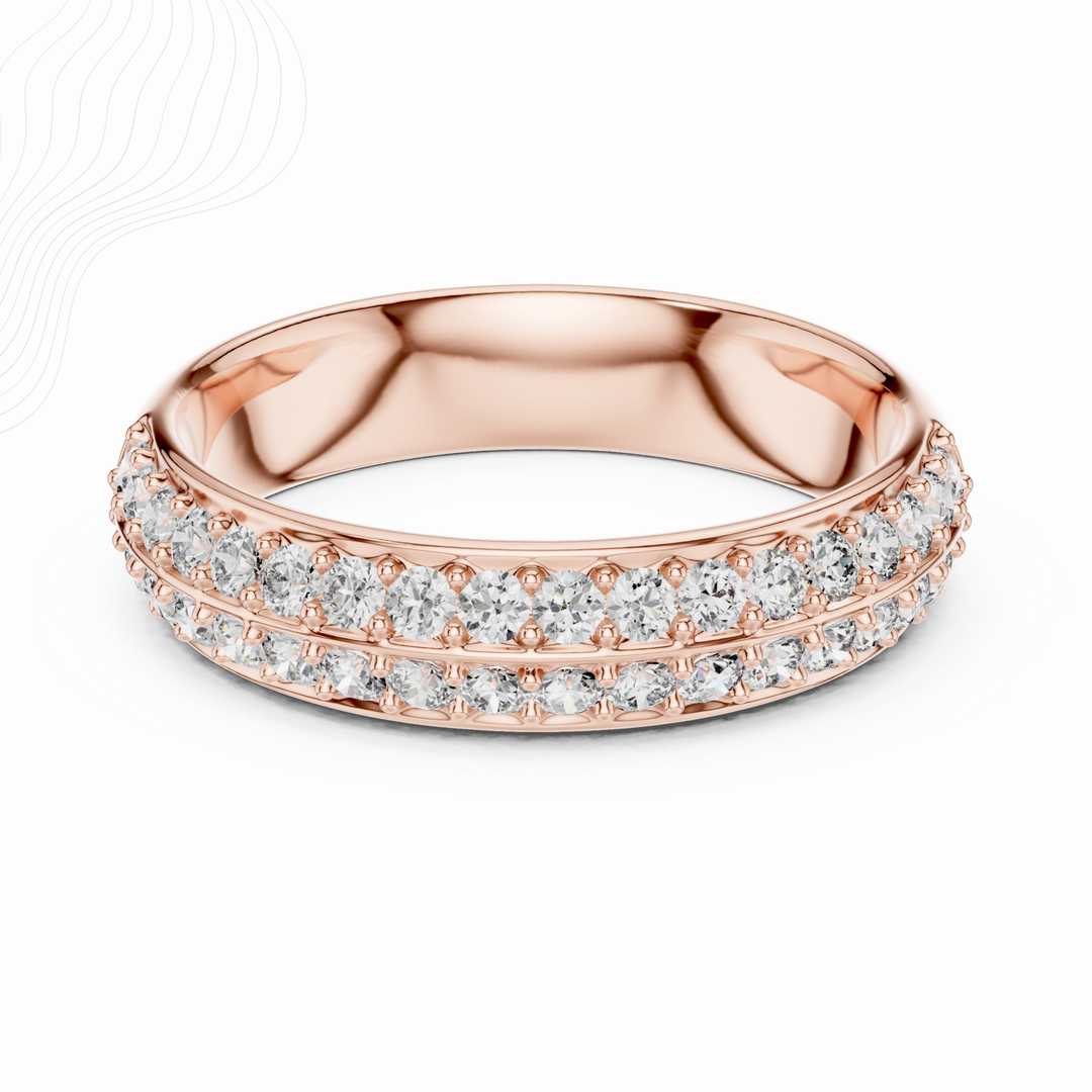 Élan Double Row Pavé 0.50Ct Band