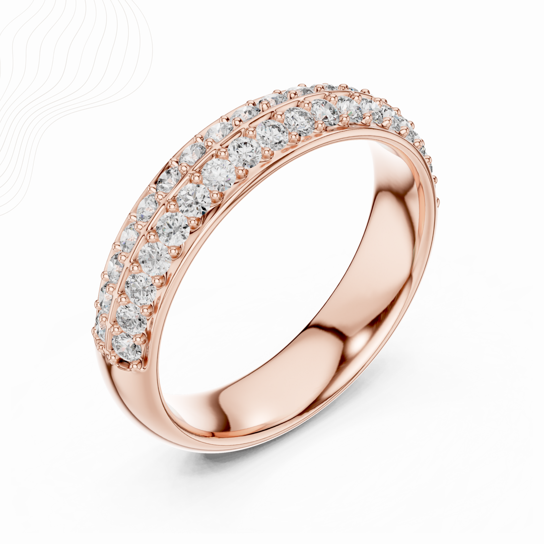 Élan Double Row Pavé 0.50Ct Band