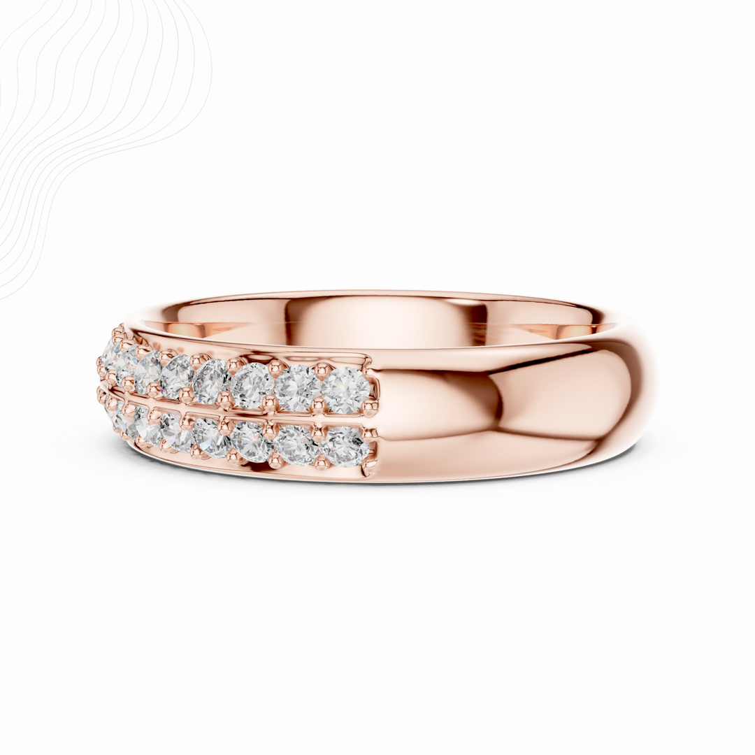 Élan Double Row Pavé 0.50Ct Band