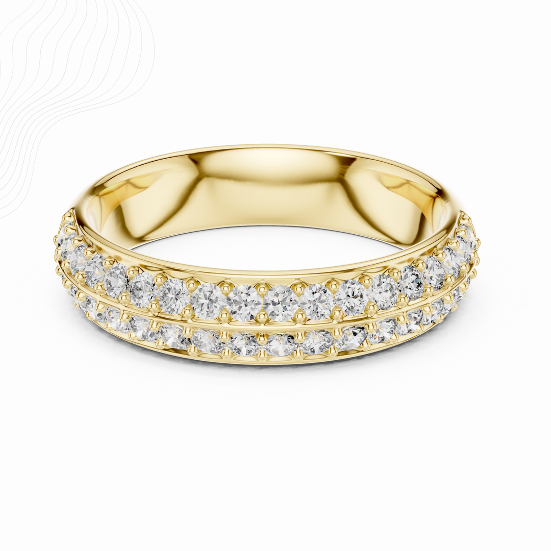 Élan Double Row Pavé 0.50Ct Band