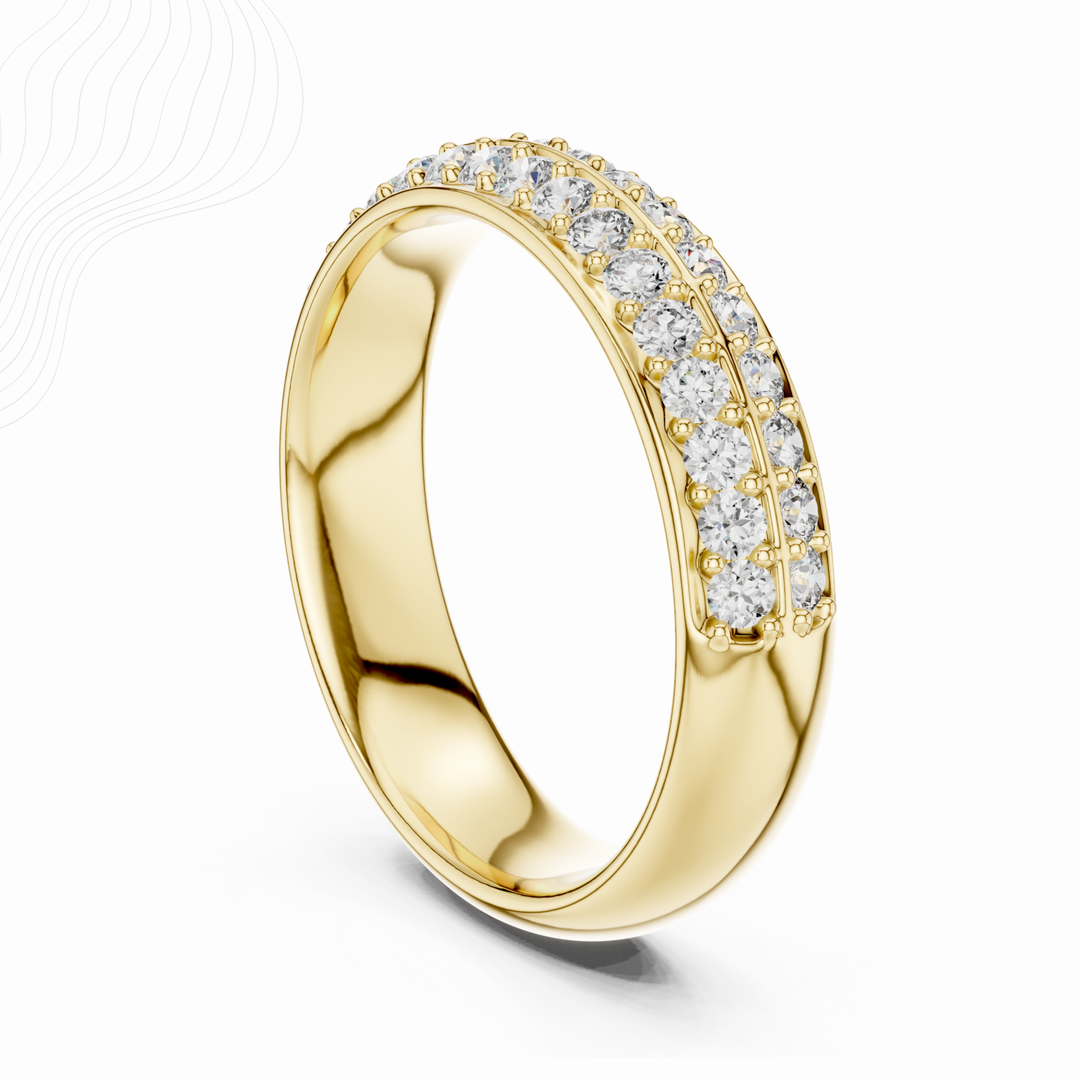 Élan Double Row Pavé 0.50Ct Band