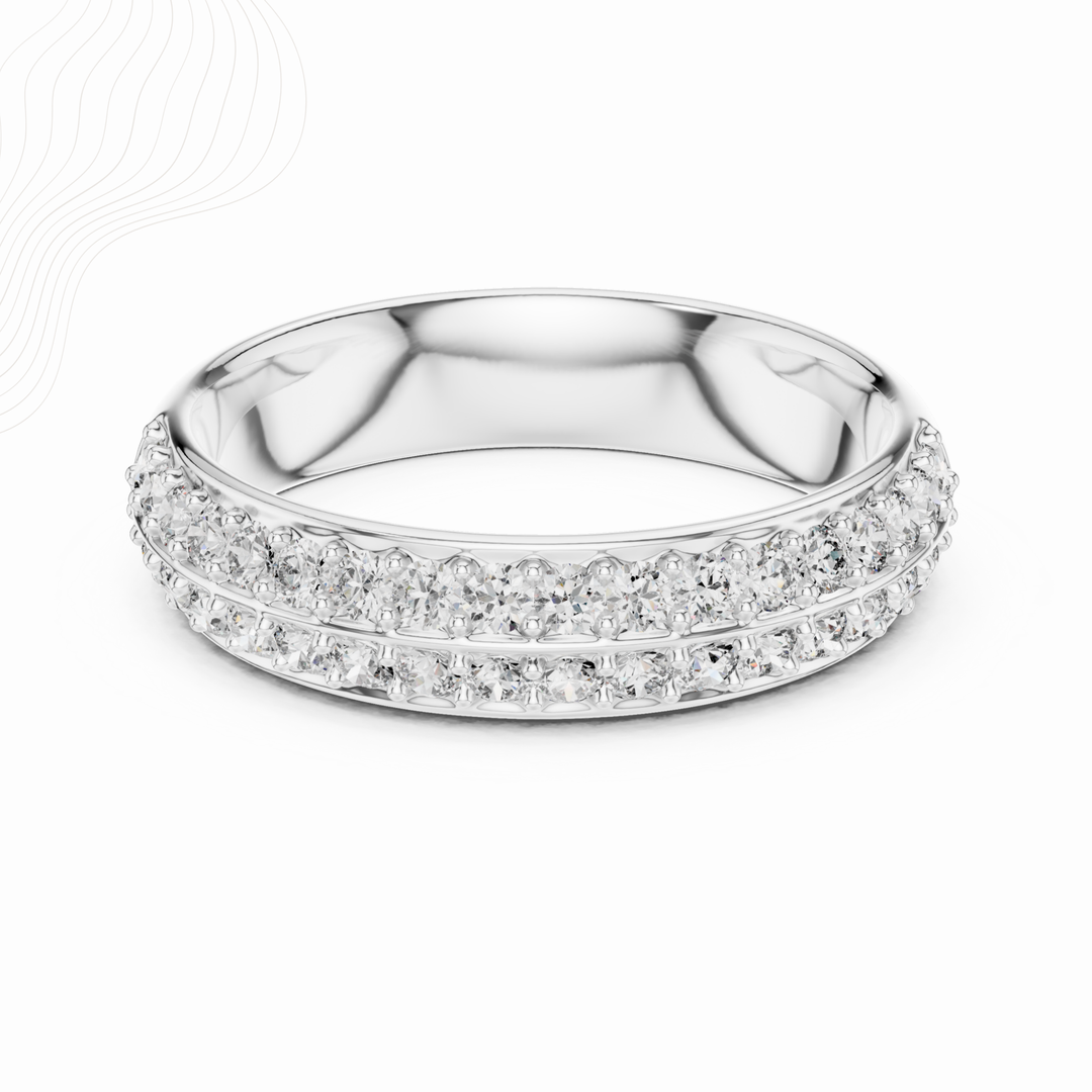 Élan Double Row Pavé 0.50Ct Band