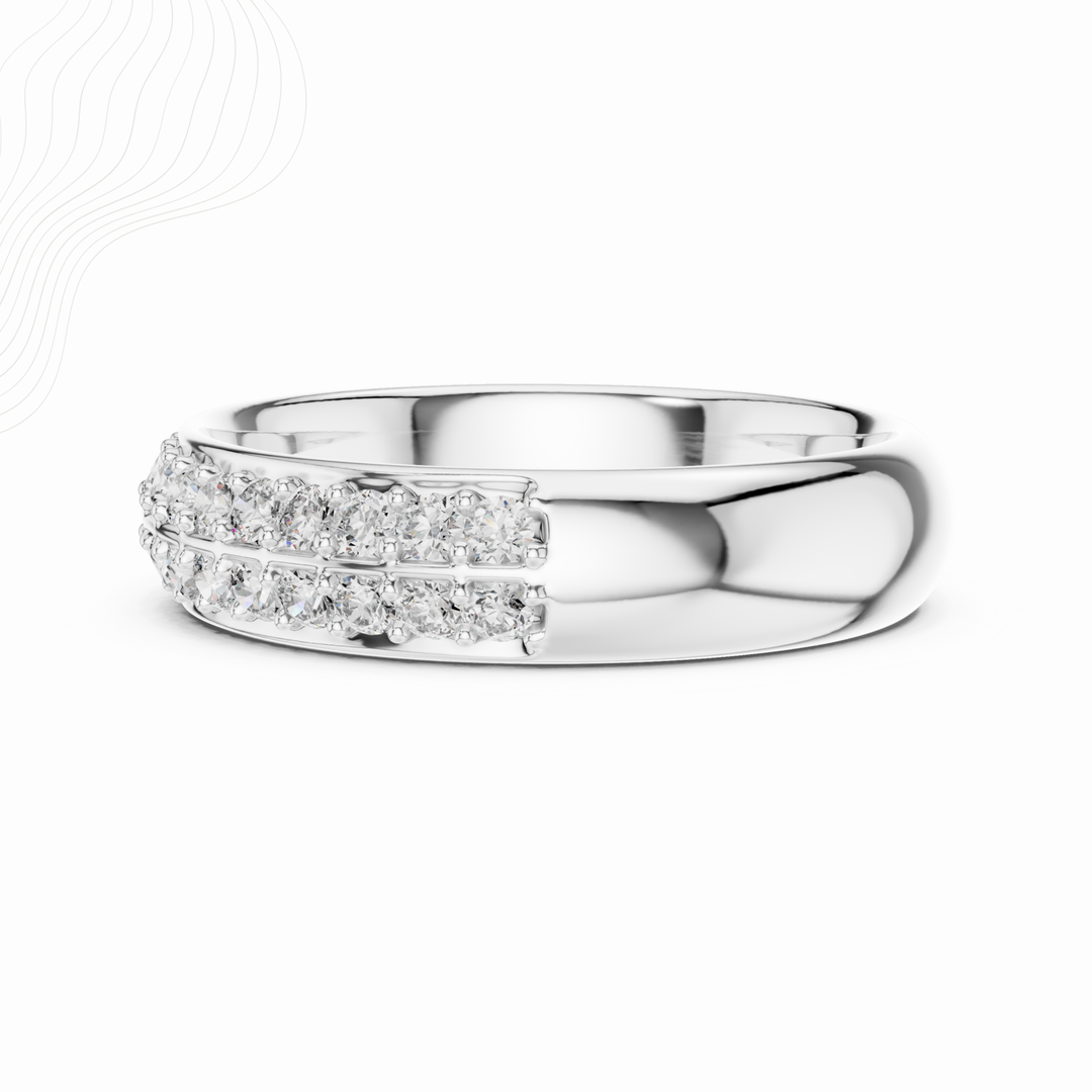 Élan Double Row Pavé 0.50Ct Band
