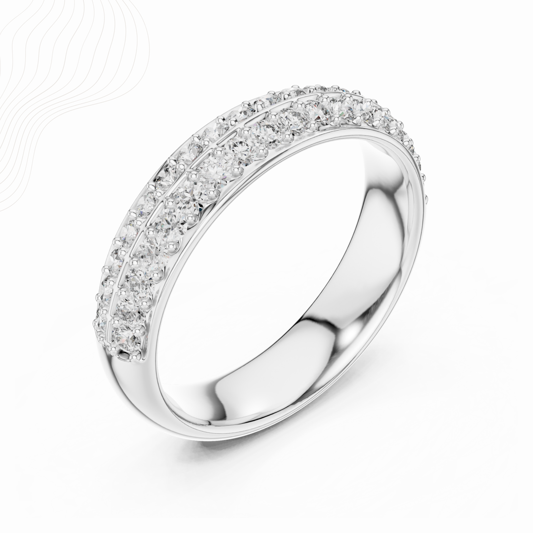 Élan Double Row Pavé 0.50Ct Band