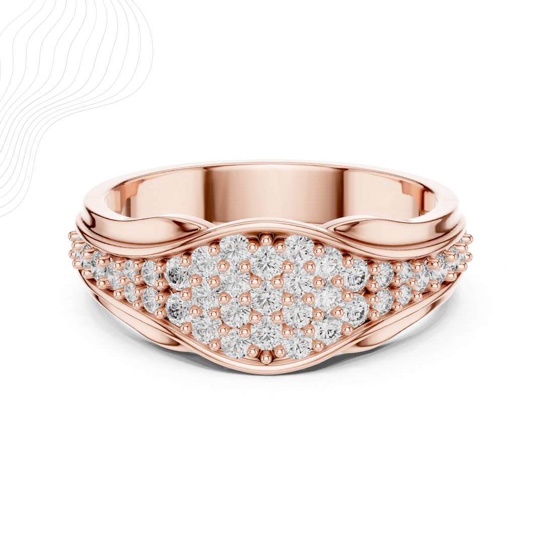 Aurielle Wave 0.50Ct Pavé Ring