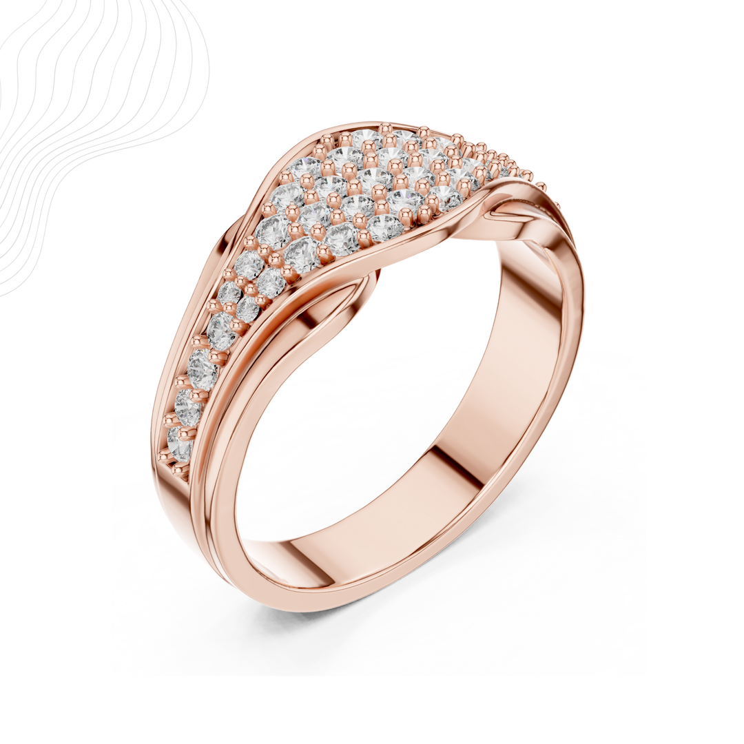 Aurielle Wave 0.50Ct Pavé Ring