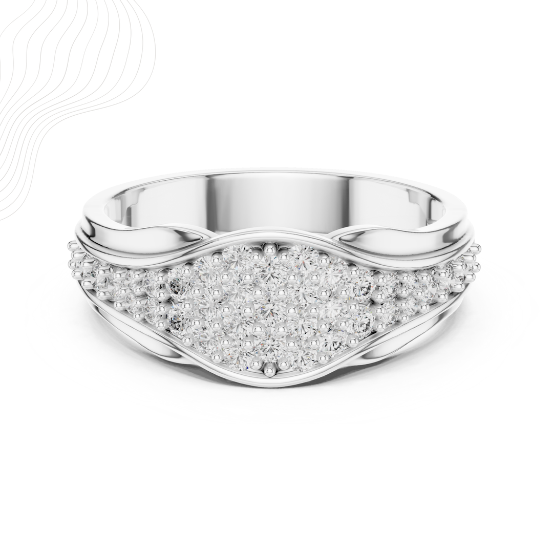 Aurielle Wave 0.50Ct Pavé Ring