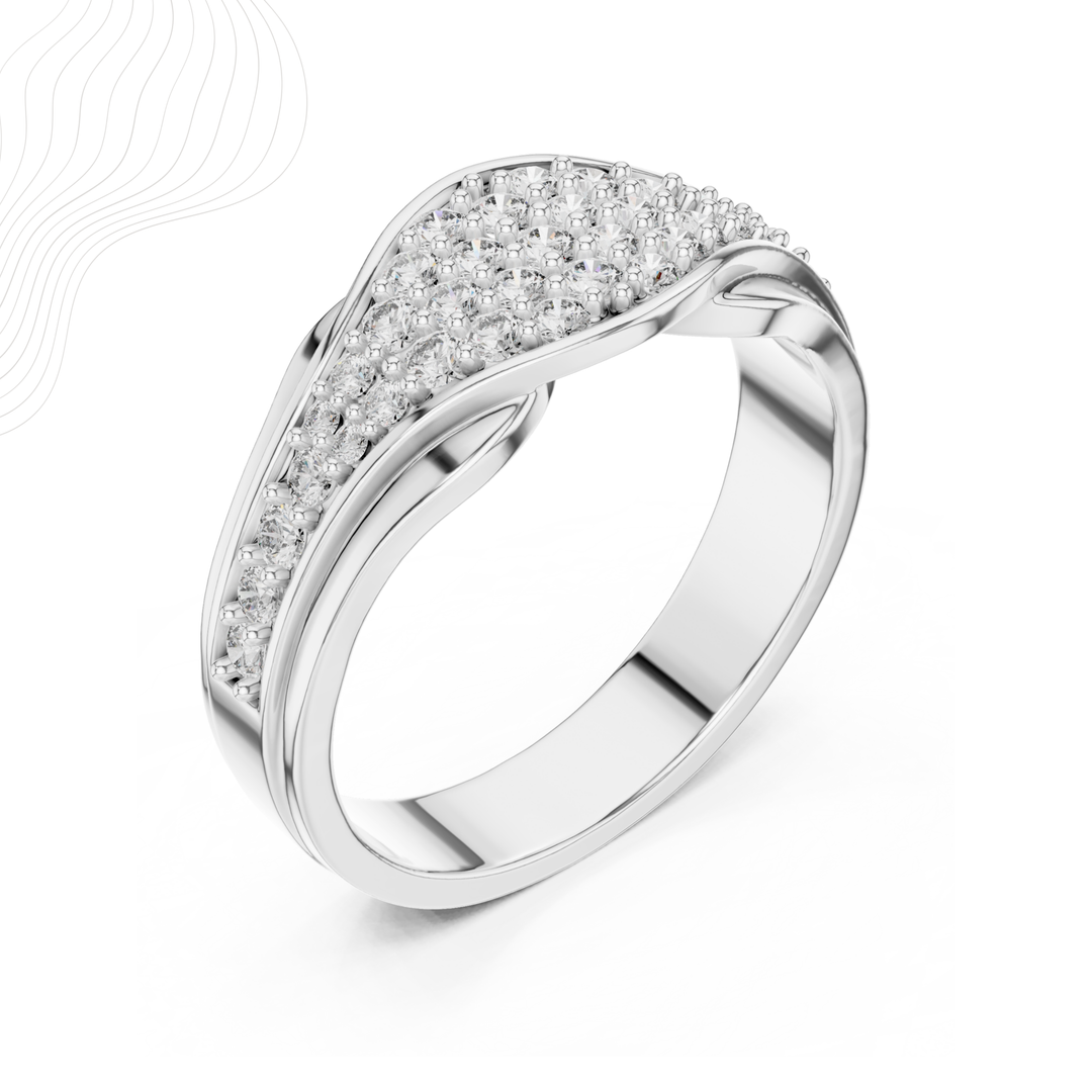 Aurielle Wave 0.50Ct Pavé Ring