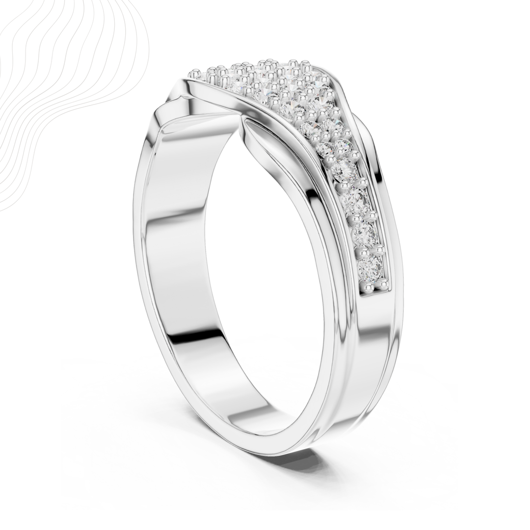 Aurielle Wave 0.50Ct Pavé Ring