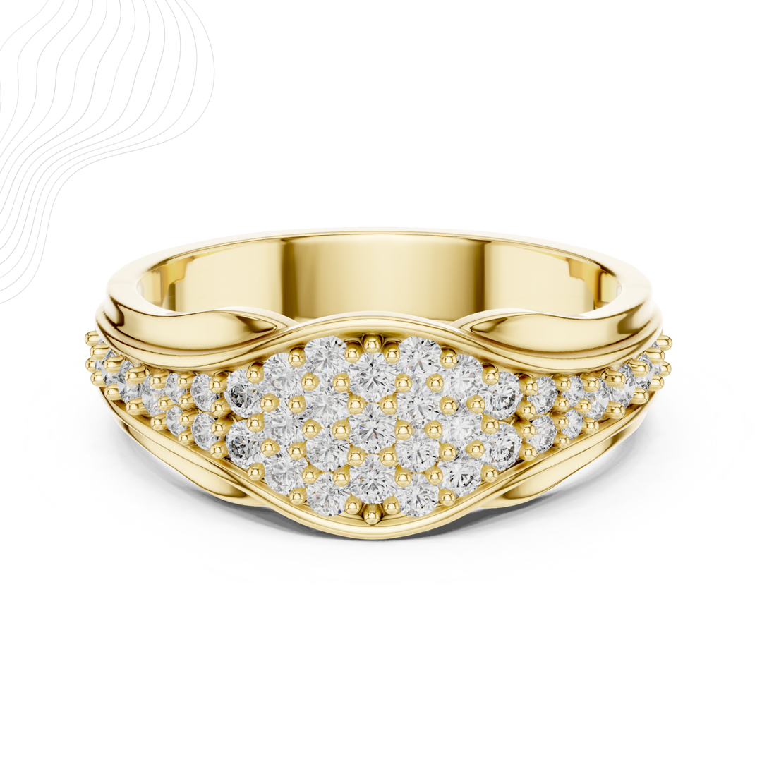 Aurielle Wave 0.50Ct Pavé Ring