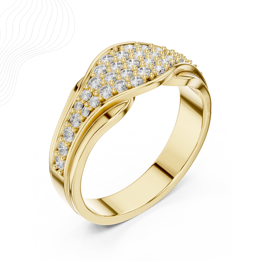 Aurielle Wave 0.50Ct Pavé Ring