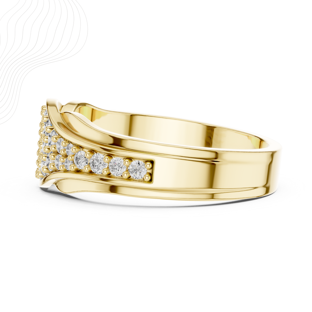 Aurielle Wave 0.50Ct Pavé Ring