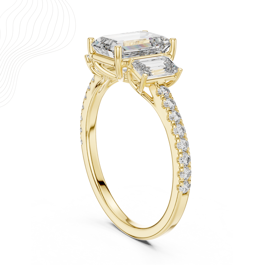Regal Axis 2.54Ct Three Stone Ring