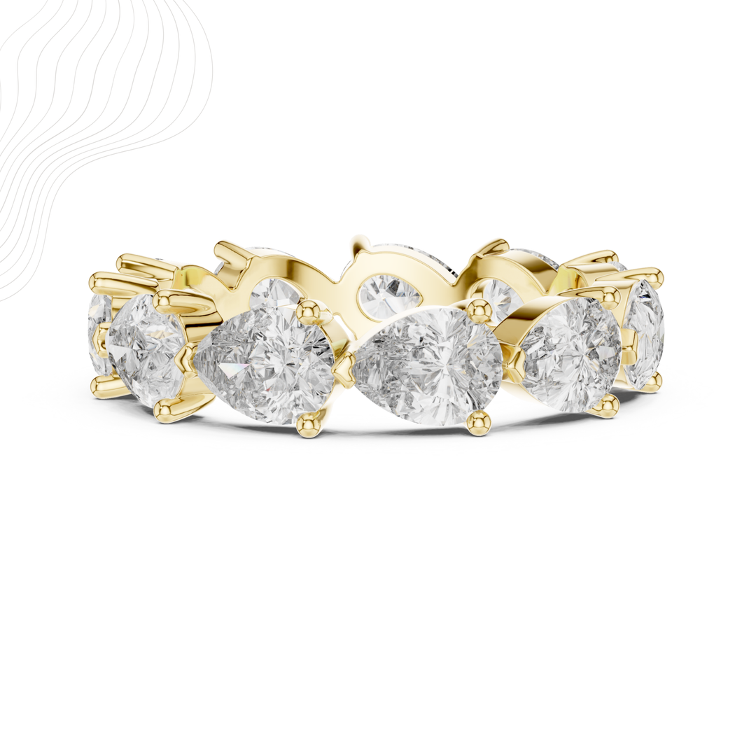 The Aureva 3.15CT Pear Eternity Ring