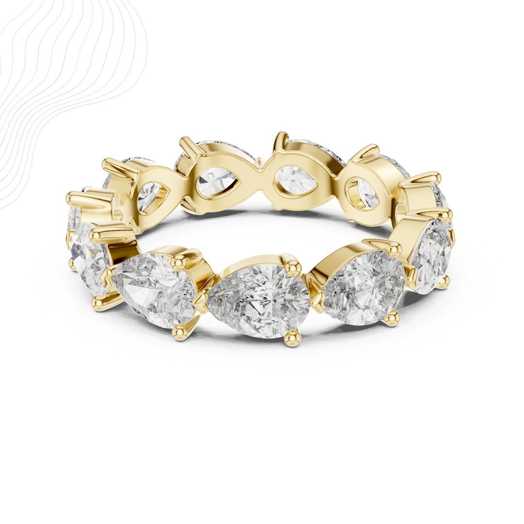 The Aureva 3.15CT Pear Eternity Ring