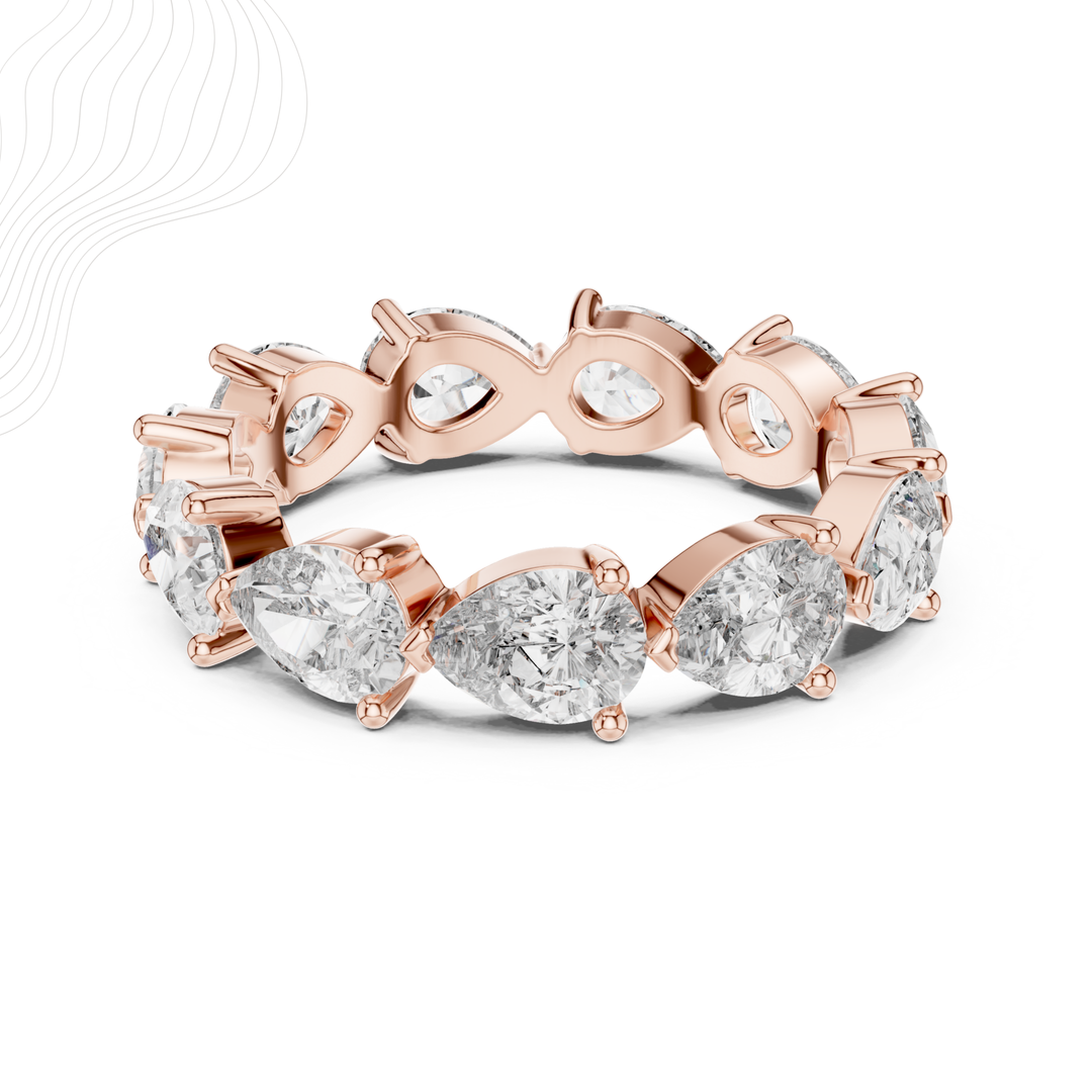 The Aureva 3.15CT Pear Eternity Ring