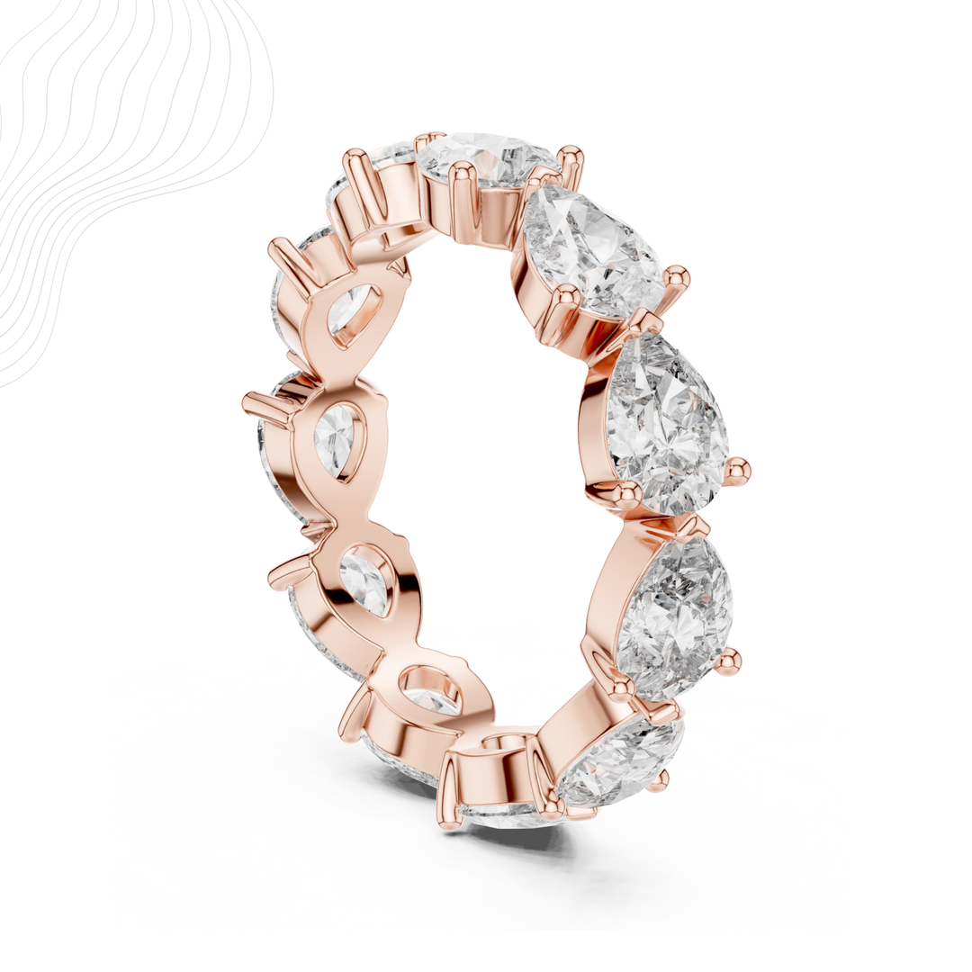 The Aureva 3.15CT Pear Eternity Ring