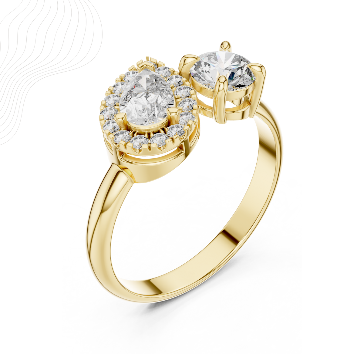 The élan duet halo ring – 1