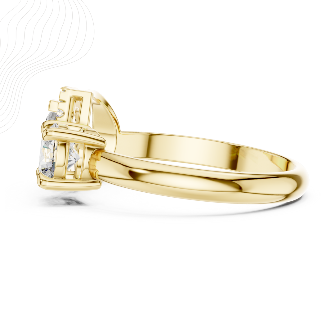 The Élan Duet Halo Ring – 1.15 CT