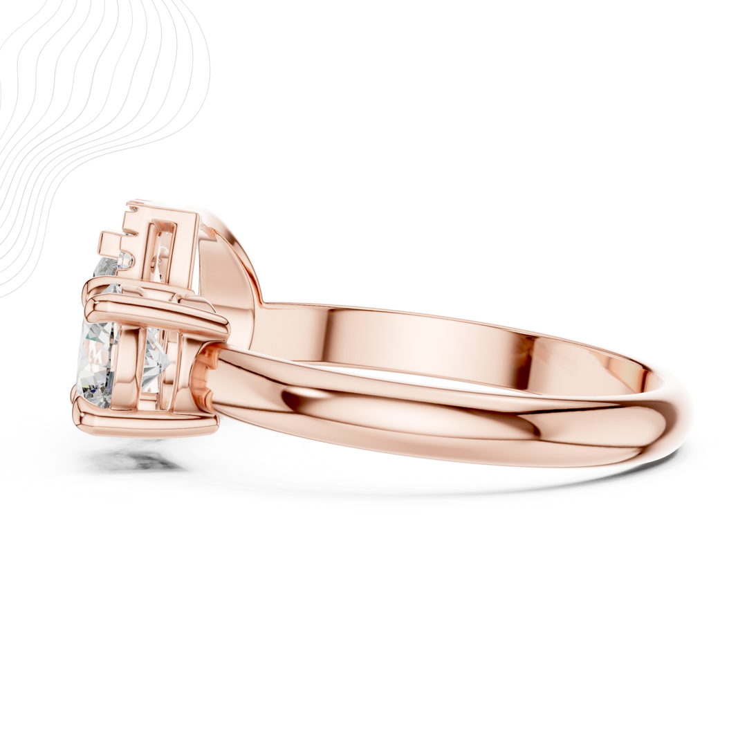The Élan Duet Halo Ring – 1.15 CT